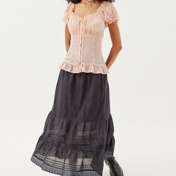 Urban outfitters sheer peach top. - Picture 3 of 8